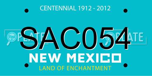 SAC054 New Mexico License Plate