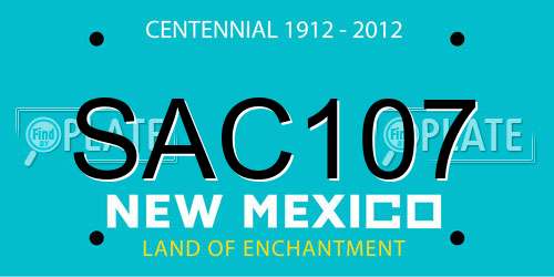 SAC107 New Mexico License Plate