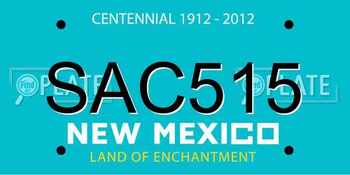 SAC515 New Mexico License Plate