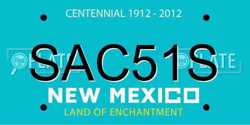 SAC51S New Mexico License Plate