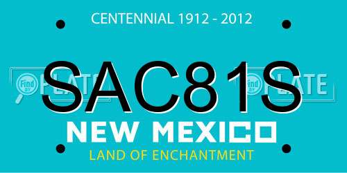 SAC81S New Mexico License Plate