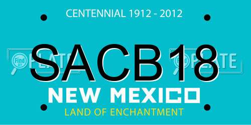 SACB18 New Mexico License Plate