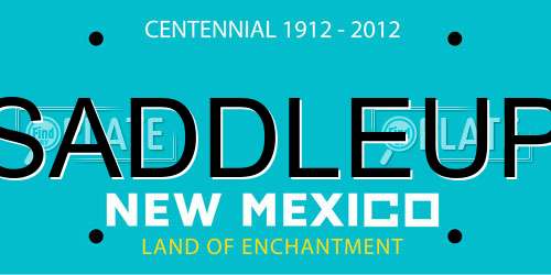 SADDLEUP New Mexico License Plate