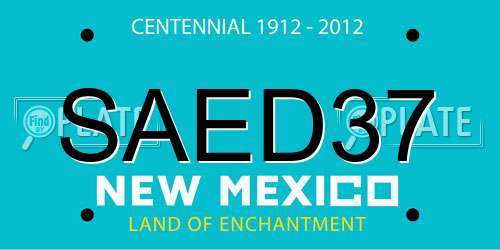 SAED37 New Mexico License Plate