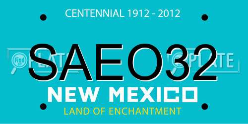 SAEO32 New Mexico License Plate