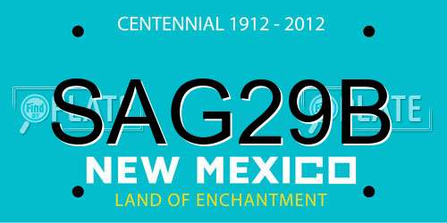 SAG29B New Mexico License Plate