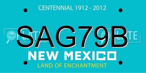 SAG79B New Mexico License Plate