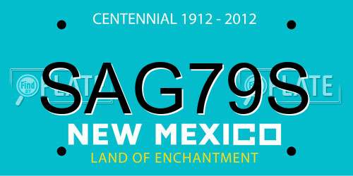 SAG79S New Mexico License Plate