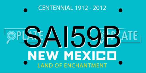 SAI59B New Mexico License Plate