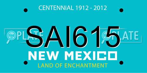 SAI615 New Mexico License Plate
