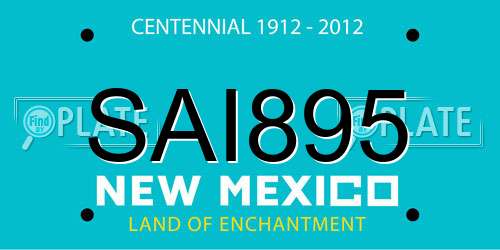 SAI895 New Mexico License Plate