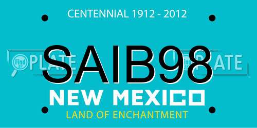 SAIB98 New Mexico License Plate