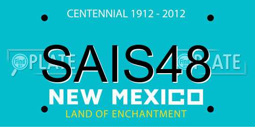 SAIS48 New Mexico License Plate