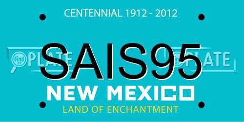 SAIS95 New Mexico License Plate