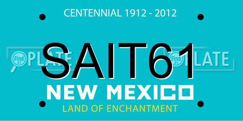 SAIT61 New Mexico License Plate