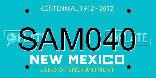 SAM040 New Mexico License Plate