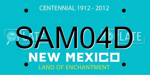 SAM04D New Mexico License Plate