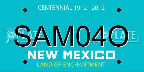 SAM04O New Mexico License Plate