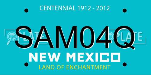 SAM04Q New Mexico License Plate
