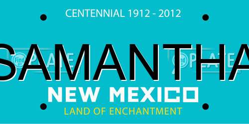 SAMANTHA New Mexico License Plate