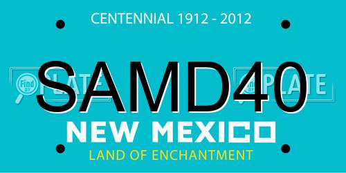 SAMD40 New Mexico License Plate