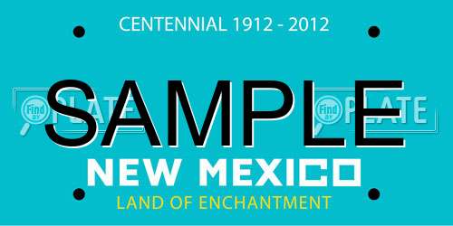 SAMPLE New Mexico License Plate