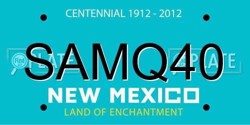 SAMQ40 New Mexico License Plate