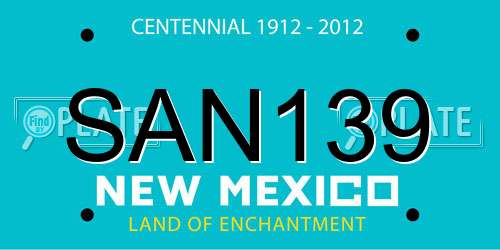 SAN139 New Mexico License Plate