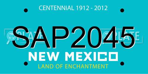 SAP2045 New Mexico License Plate