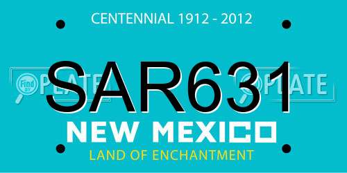 SAR631 New Mexico License Plate