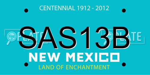SAS13B New Mexico License Plate
