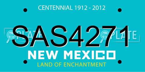 SAS4271 New Mexico License Plate