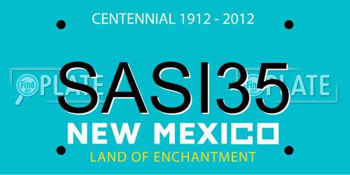 SASI35 New Mexico License Plate