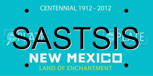 SASTSIS New Mexico License Plate