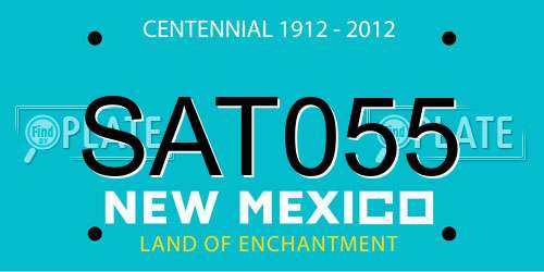 SAT055 New Mexico License Plate