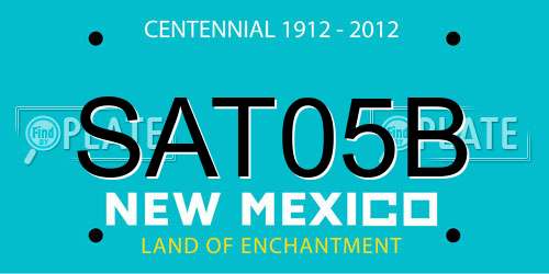 SAT05B New Mexico License Plate