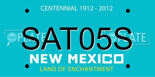 SAT05S New Mexico License Plate