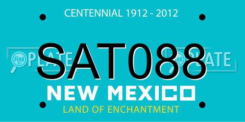 SAT088 New Mexico License Plate