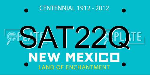 SAT22Q New Mexico License Plate