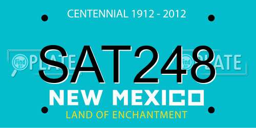 SAT248 New Mexico License Plate