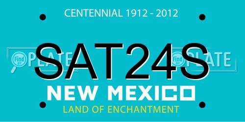 SAT24S New Mexico License Plate