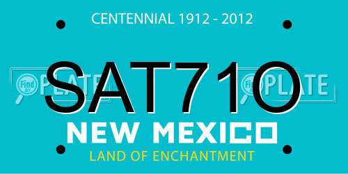 SAT71O New Mexico License Plate