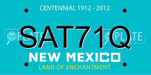 SAT71Q New Mexico License Plate