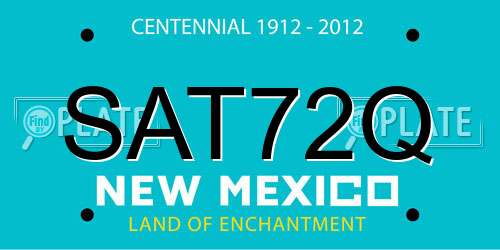 SAT72Q New Mexico License Plate