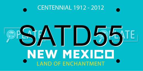 SATD55 New Mexico License Plate