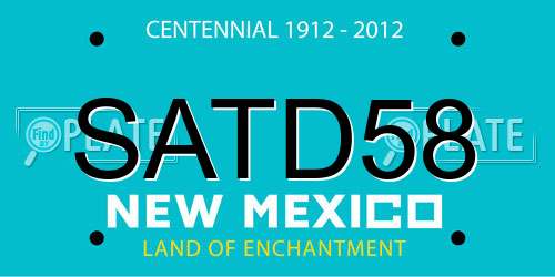 SATD58 New Mexico License Plate
