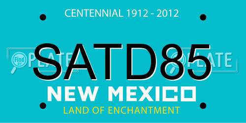 SATD85 New Mexico License Plate