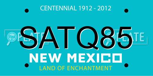 SATQ85 New Mexico License Plate