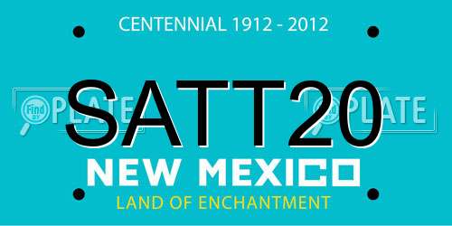 SATT20 New Mexico License Plate