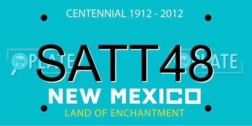 SATT48 New Mexico License Plate